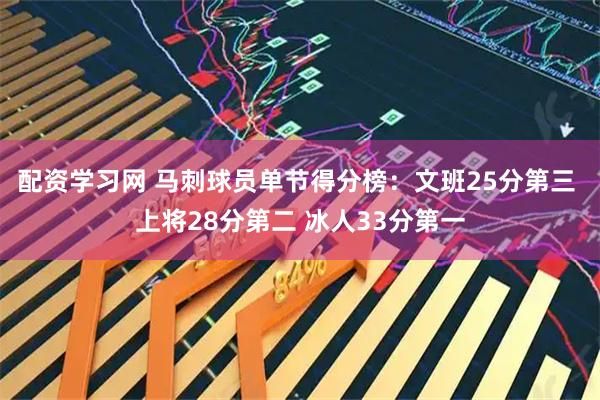 配资学习网 马刺球员单节得分榜：文班25分第三 上将28分第二 冰人33分第一